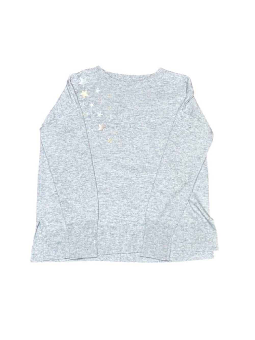 Pure Collection Womens Small Grey Wool Cashmere Blend Casual Size 4 Gold Stars